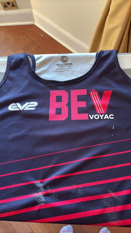 Beverley vest for London Marathon