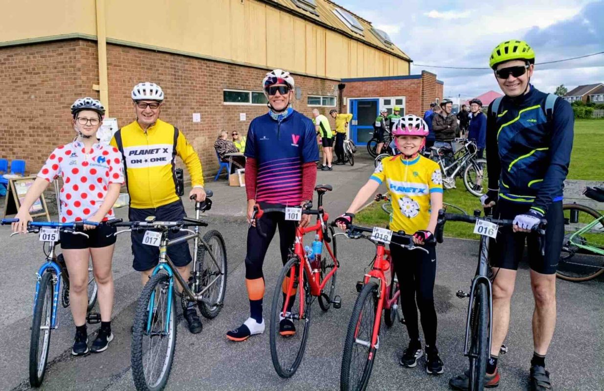 Members from Vale of York Athletic Community at the start of the Great Selby Bike Ride 2026